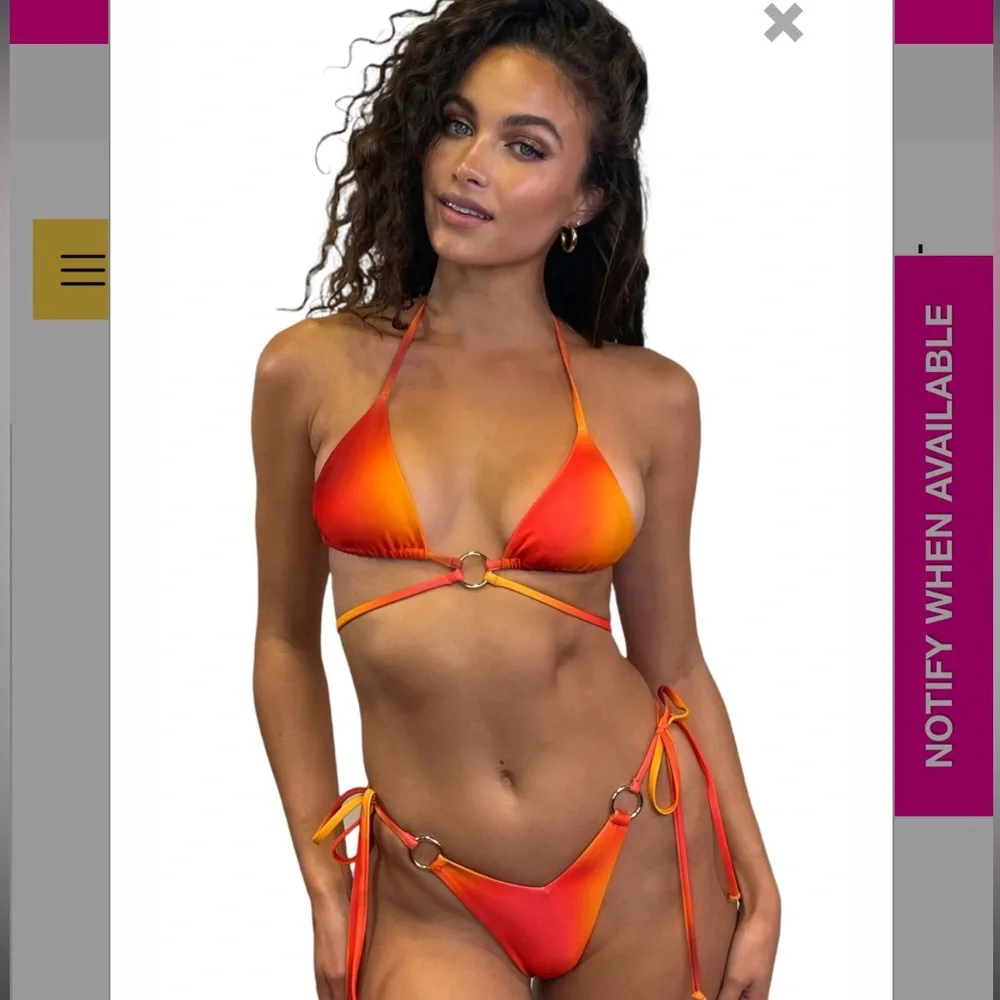 Berry Beachy Sunset Ring Bikini Set - Picture 2 of 9